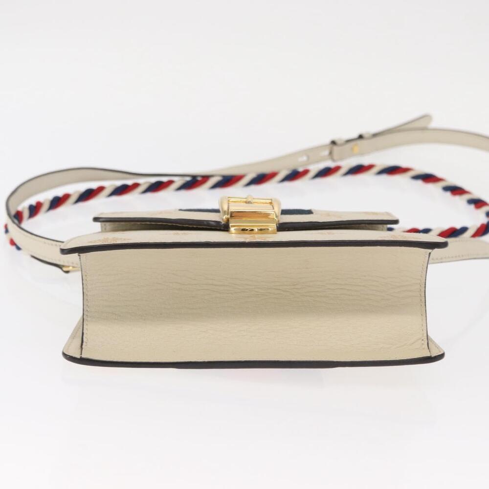 GUCCI Silvi Sherry Line Hand Bag Leather 2way Beige Gold 470270 Auth bs31644 - Picture 5 of 16